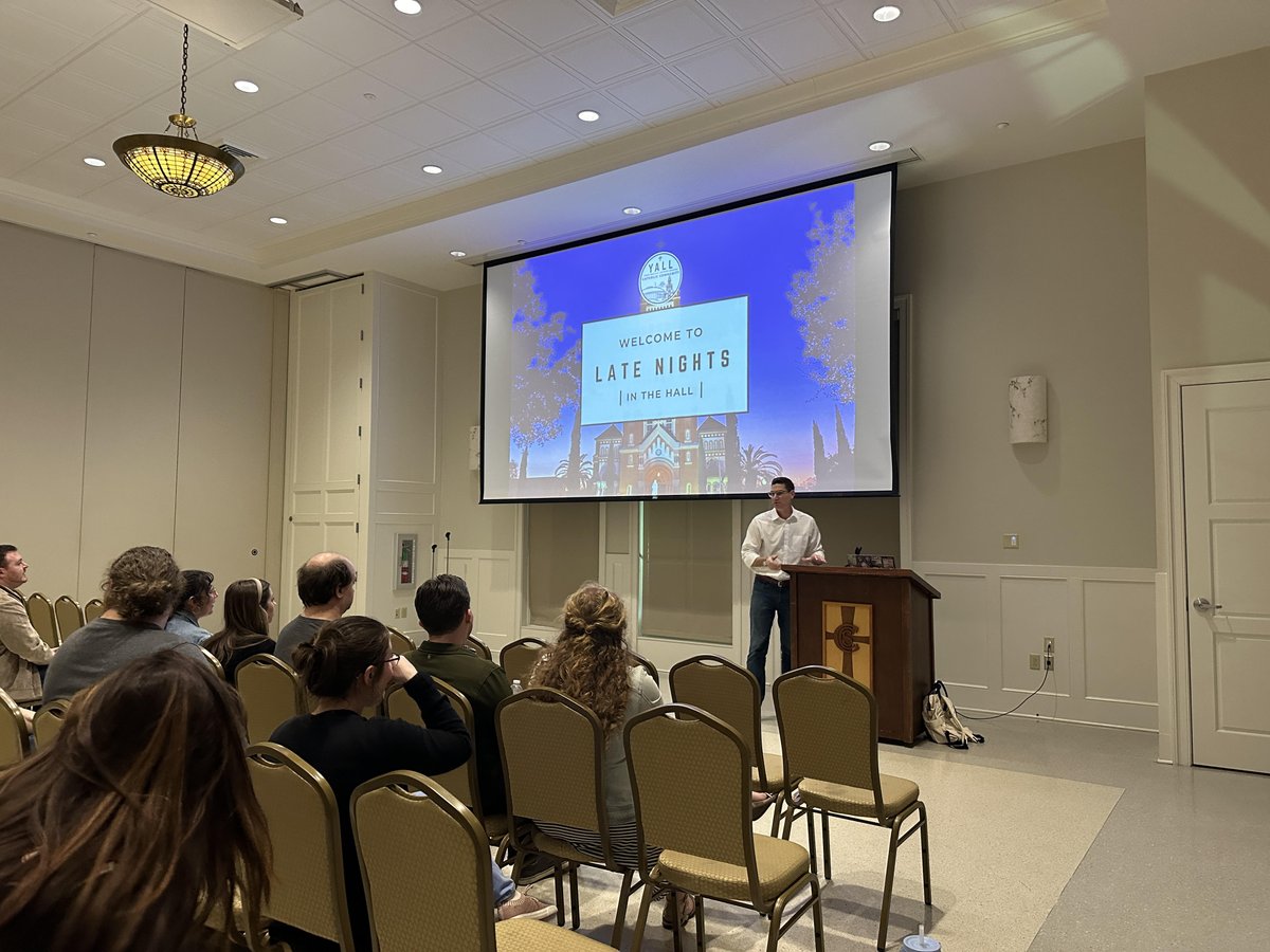 Last night I got to speak to the YALL community from the Cathedral of St. John the Evangelist —

Grateful to see the life in the young adult Church!