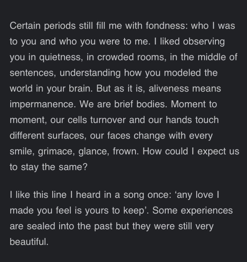 “any love I made you feel is yours to keep”