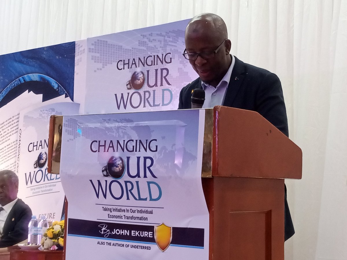 MableTwegumye's tweet photo. @nemaug Executive Director Dr. @ABarirega excerpts from #ChangingOurWorld #BookLaunch; It talks about Unconscious Incompetence; Failure to know what you do not know. If you do not know, it is very difficult to transform society https://t.co/BC7C94D3st