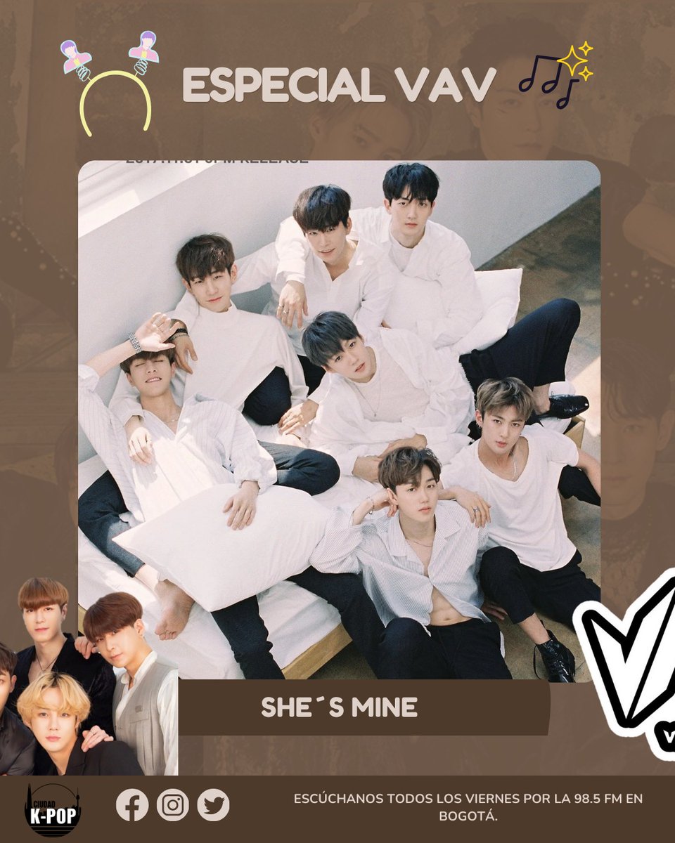 CiudadKpop's tweet photo. 💙 ESPECIAL VAV 💙 

Hoy celebramos el 7 aniversario de estos increíbles chicos con @oficialvavcol 🎉 

Hablando un poco de su trayectoria, logros y recuerdos de su concierto en Colombia.❤️💖✨ Mientras escuchamos lo mejor de su música 🎶🎶 https://t.co/rsUyHOxEtl