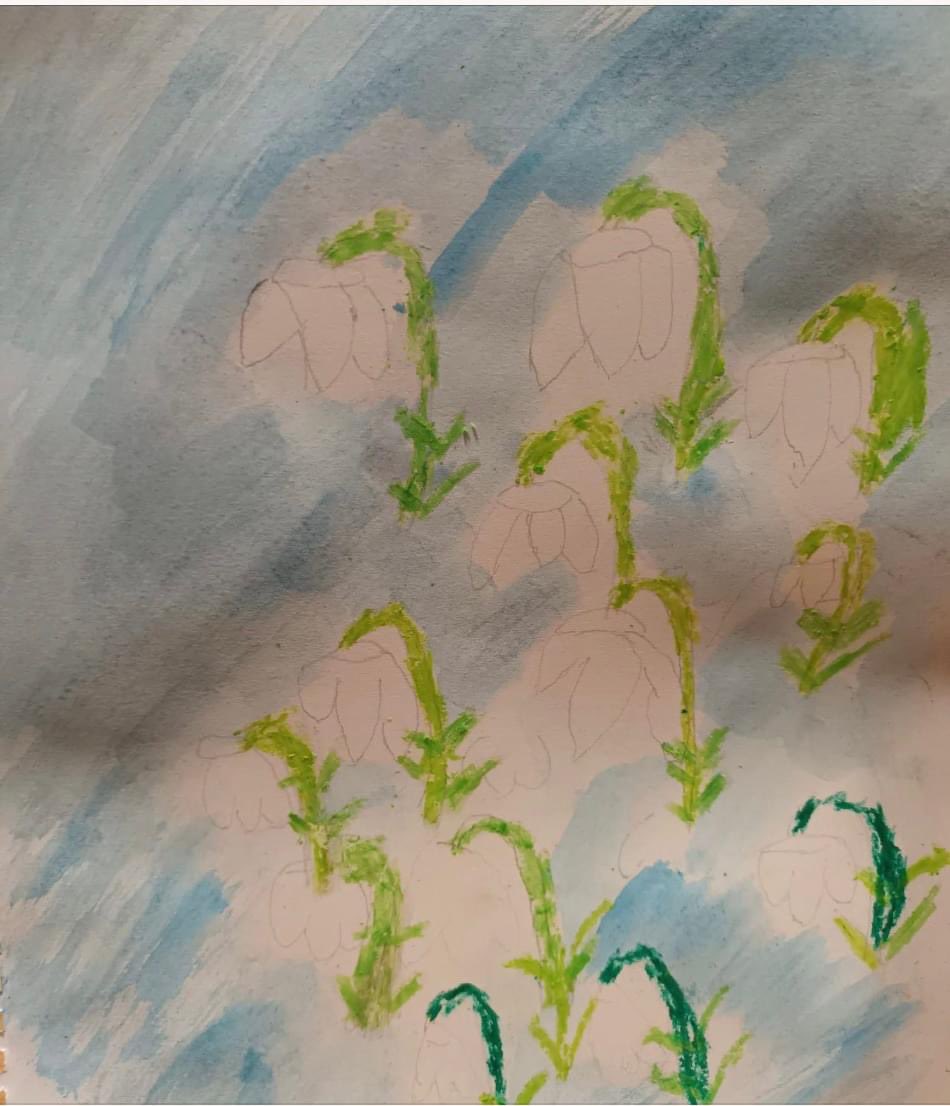 Well done to everyone at the Talygarn Ward Art Session, as you can see these watercolour and pastel snowdrop paintings are incredible! Find out more about us here: growingspace.org.uk/about-us/
