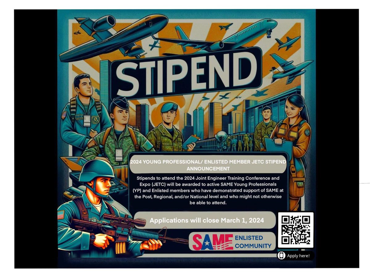 SAME__Org's tweet image. Do you want an expenses paid trip to Orlando, Florida to go to the SAME JETC conference?? Apply now for the stipend!