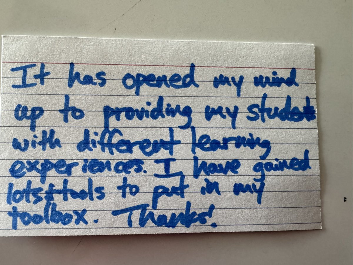 Lempp5's tweet photo. Reflection from teachers after our last professional learning session of the year.  What a great group of teachers in Winchester, VA! https://t.co/7o1kBaOufM
