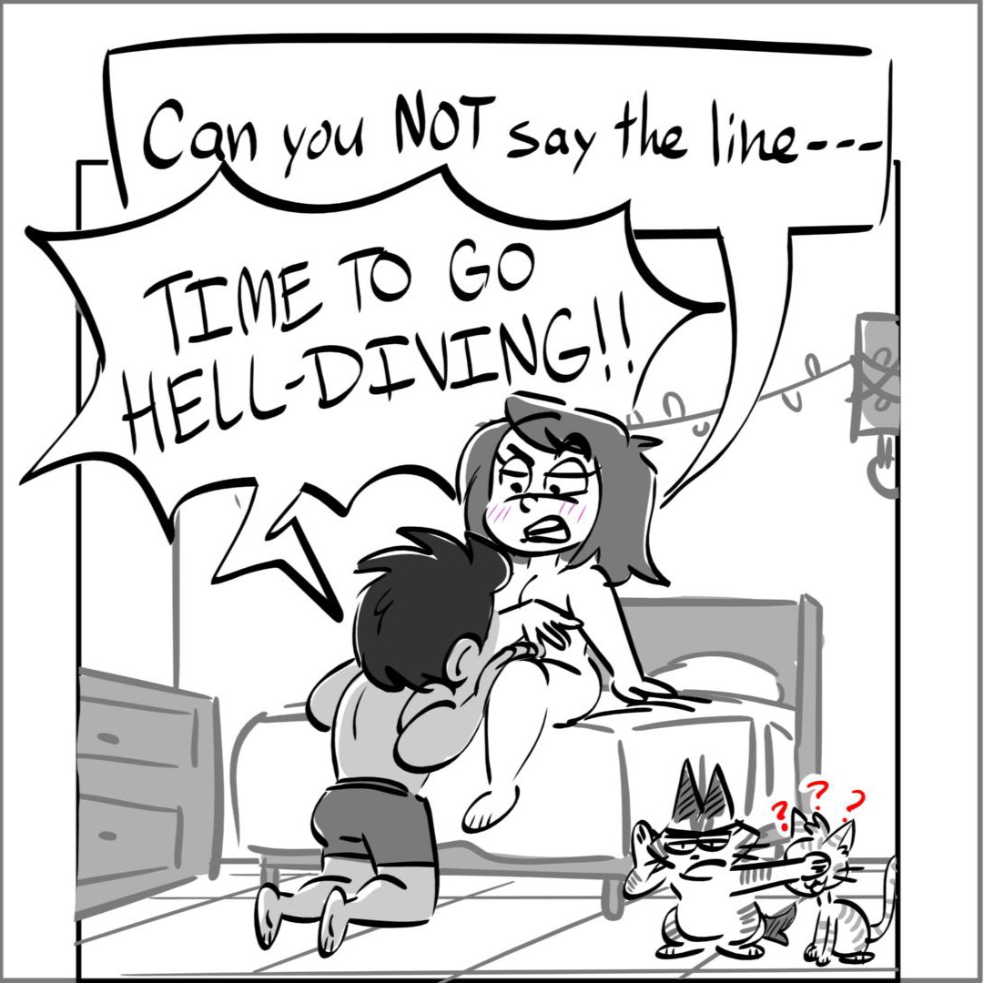 My Husband is really enjoying his #HellDivers2 game. ALOT.