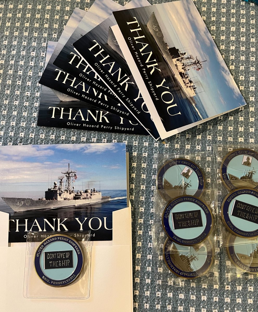 PerryShipyard's tweet photo. You've got mail! Those who have donated $100 or more to the #PerryShipyard will receive their own challenge coin as a thank you for their support. 🪙 Contribute to our efforts and receive a challenge coin here: https://t.co/G7z8WtnkXh https://t.co/hh3NAjgns5