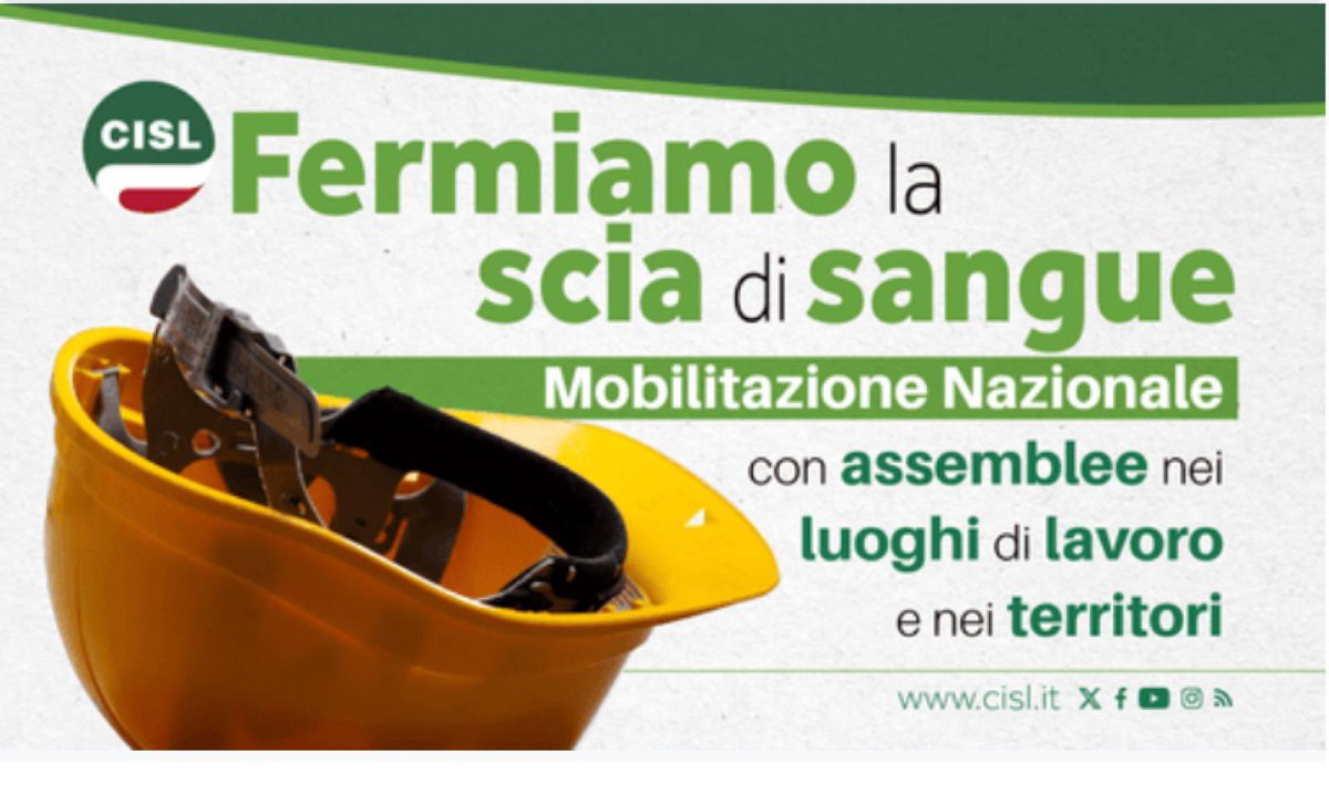 FitCisl's tweet photo. #16febbraio ❗Stiamo Uniti per la #sicurezzasullavoro❗
👥 Insieme possiamo rendere il lavoro nei #trasporti più sicuro e prevenire gli #infortuni
#bastamortisullavoro
#StopInfortuni #StopWorkAuthority #PrevenzioneInfortuni #LavoroSicuro
@CislNazionale @MinLavoro @mitgov_it https://t.co/D8CSgrrlwW