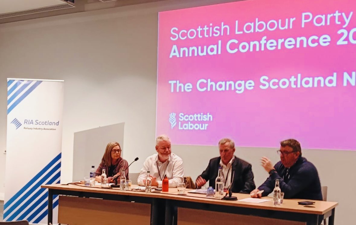 Another great opportunity for <a href="/railindustry/">RIA</a> Scotland to meet <a href="/ScottishLabour/">Scottish Labour</a> delegates and hear from Transport lead <a href="/AlexRowleyFife/">Alex Rowley MSP</a>