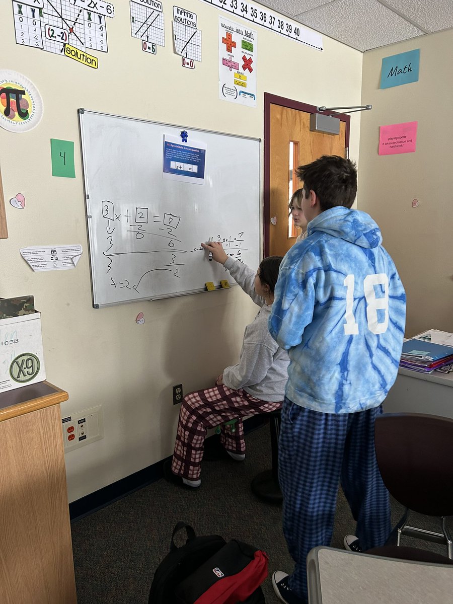SrmMath's tweet photo. Equations with solutions of 2… how many can you find? #ilovemath #thinkingclassroom #solvingequations #7thgrade #openmiddle @SRMWarriors @pgliljedahl https://t.co/87gmeApsgL