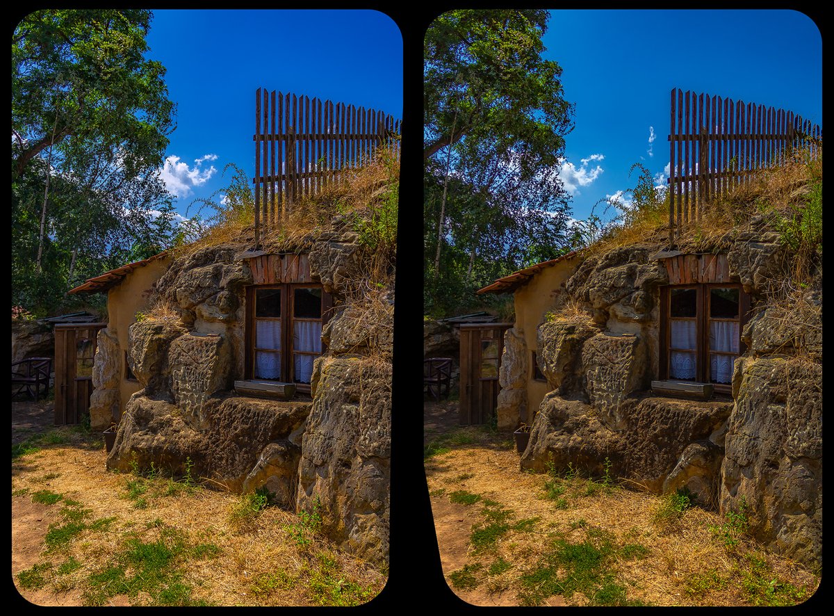 Stereo_tron's tweet image. »Cave dwelling 3-D« #Langenstein #Harz #SachsenAnhalt #3D #Stereoscopy #Kreuzblick #Crossview #Stereo3D #VR #HDR