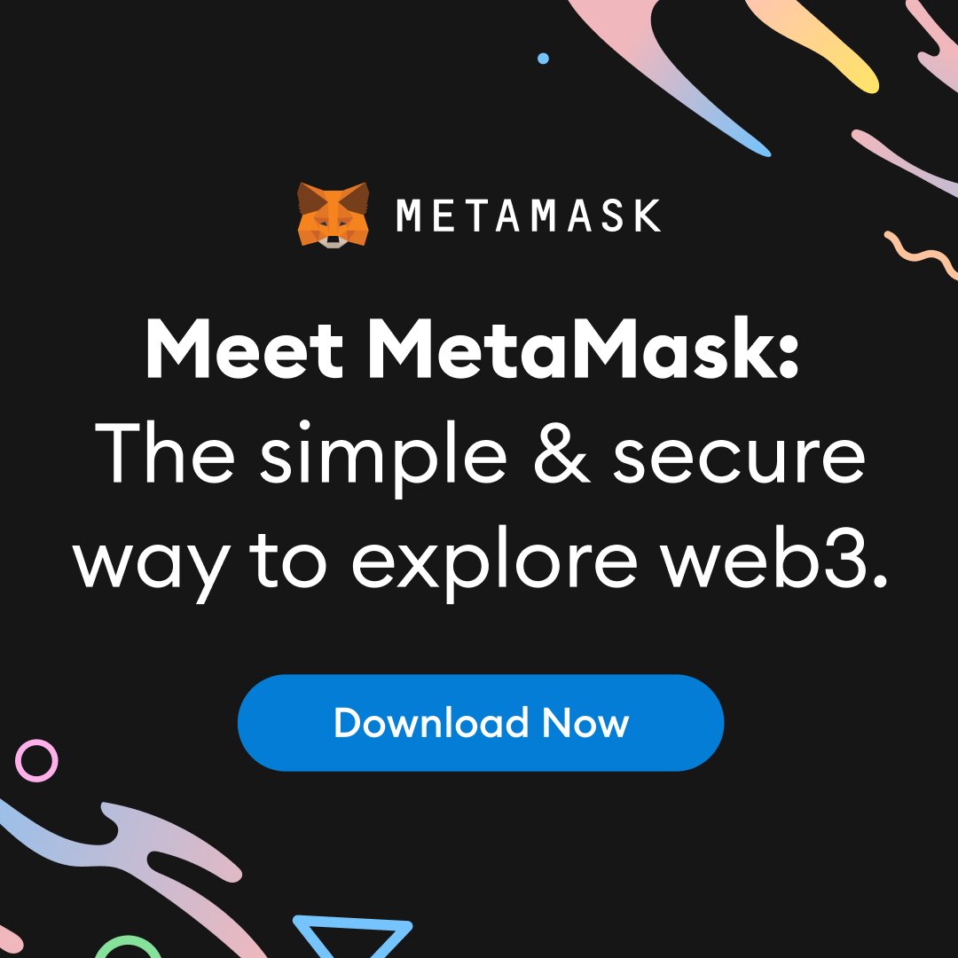 MetaMask's tweet photo. With MetaMask, you’re in control. We offer the simplest and most secure way to connect to blockchain applications and Web3. Trusted by millions of users worldwide–install MetaMask and dive into the world of Web3 today.