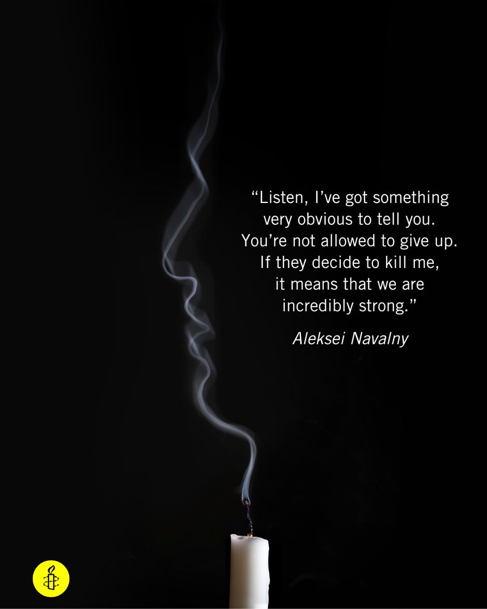 “You’re not allowed to give up.” - Aleksei Navalny (1976 - 2024) 
Onze gedachten zijn bij Navalny’s dierbaren.

#Navalny