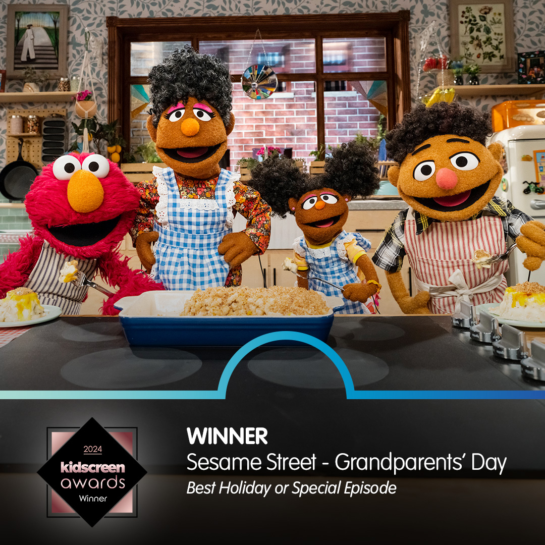 SesameWorkshop's tweet image. Sesame Workshop is proud to have been honored with five #Kidscreen awards this year. Thank you, @kidscreen, for recognizing the work we do to help children everywhere grow smarter, stronger, and kinder.