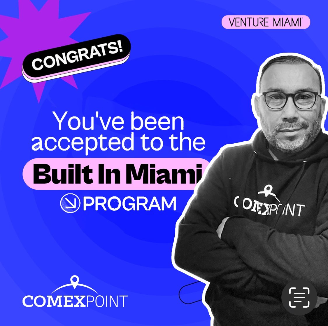 We are very exited and happy because we have been accepted in #BuiltInMiami startups program #comexpoint #makethingshappen