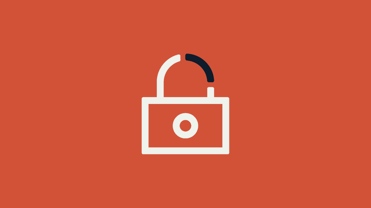 Graphic icon of a padlock