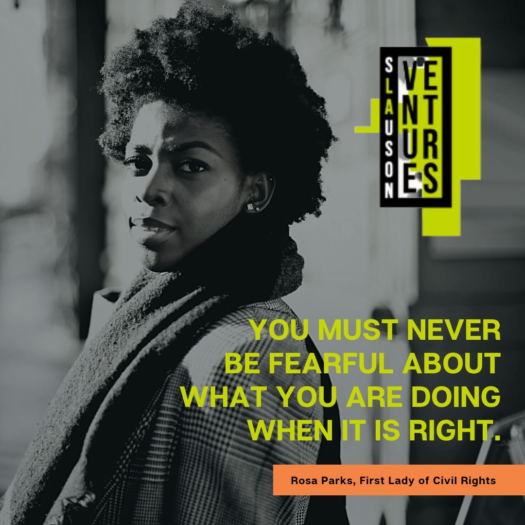 SlausonVentures's tweet photo. "You must never be fearful about what you are doing when it is right." - Rosa Parks
At Slauson Ventures, we stand as a beacon of empowerment for the Black community.  Contact us at info@slausonventures.com to learn more. 
#slausonventures #community #poc #business #inspire https://t.co/PpcZlyPH3R