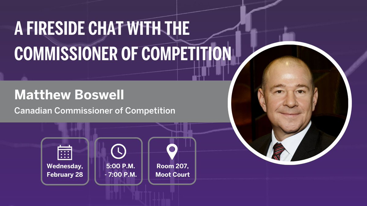 Join us for a conversation with the Commissioner of Competition, Matthew Boswell. Matthew Boswell will share his expertise and insights on the future of competition policy in Canada. Light refreshments will follow the discussion. Registration is required. buff.ly/4bJbGjG