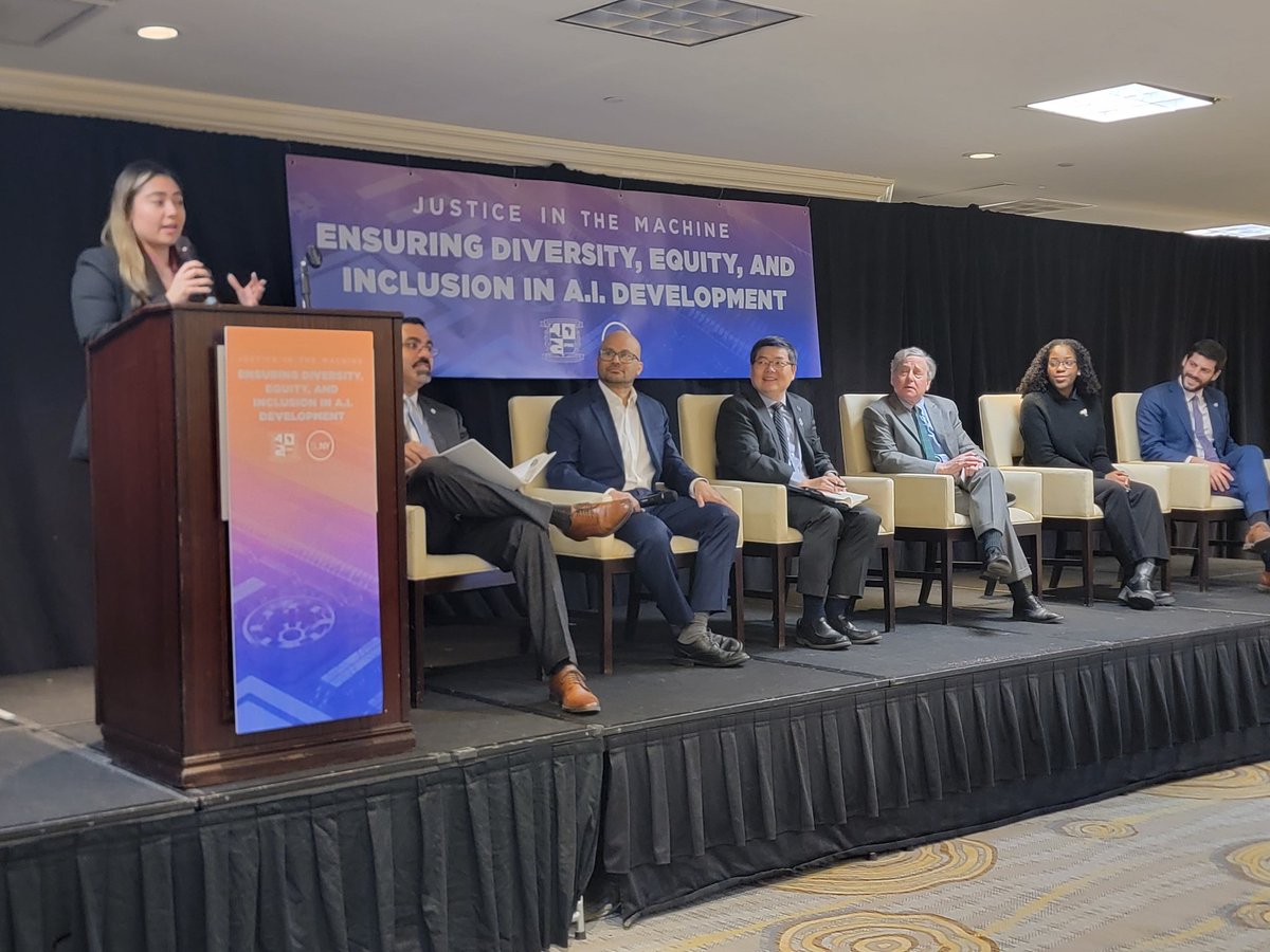 SUNY's tweet photo. @BPHACaucus @SolagesNY @GovKathyHochul @SUNYChancellor @JohnBKing "This is an incredibly important topic. When it comes to the next generation of technology, we need to make sure that we are structurally adjusting the process now." ~Sen. Kristen @Gonzalez4NY (Chair of the @NYSenate Internet and Technology Committee) on #DiversifyAI https://t.co/TmAQNKRC43