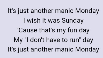 ProbablyPurple's tweet photo. @StacheHasDeemed @SplatoonNA good idea with manic monday imo, people don't know the lyrics i think https://t.co/v4GMNboXVF