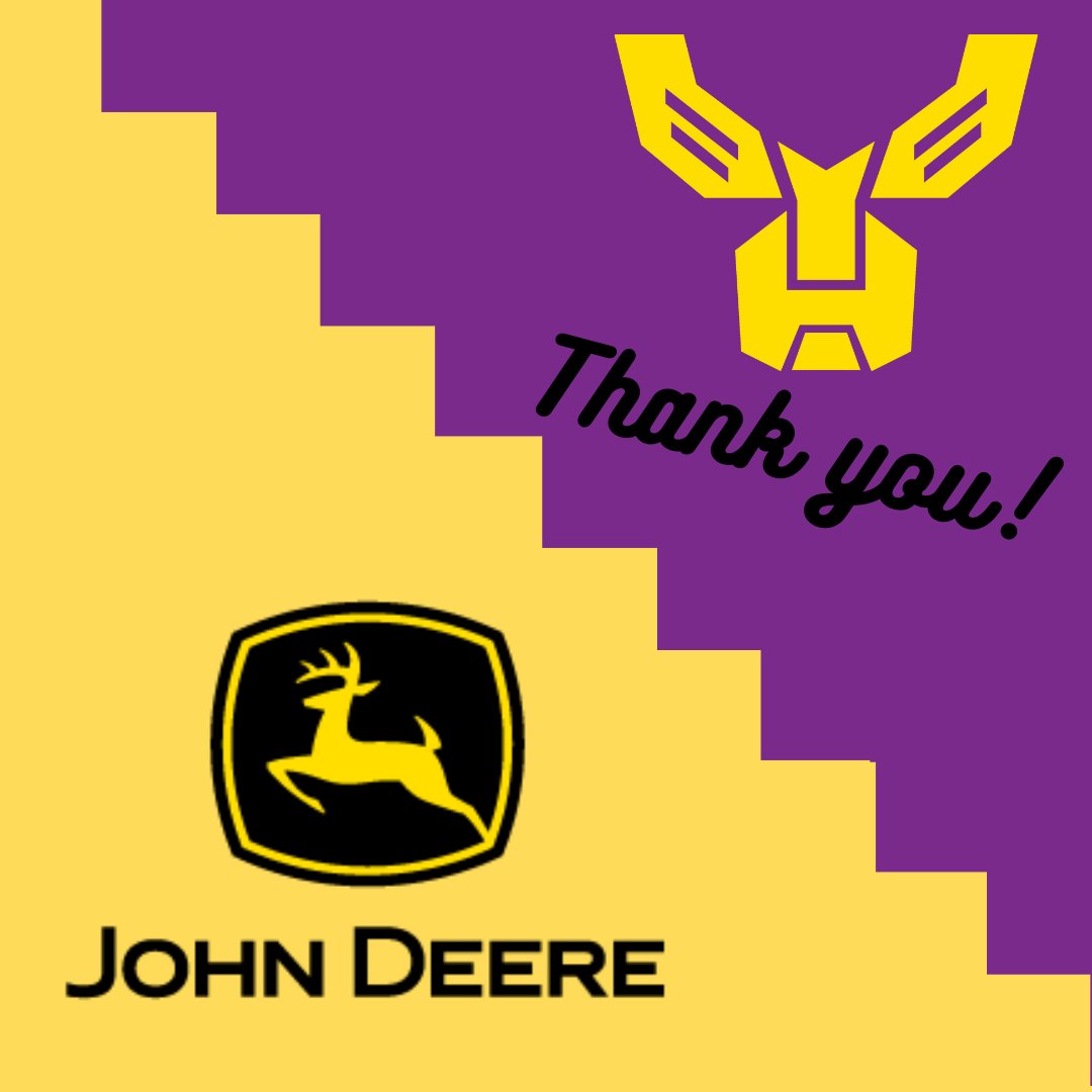 Huge thanks to @johndeere for their very generous contribution to Hawktimus Prime this season!! We'll be sure to put up some strong competition during the season!

#johndeere #hawktimusprime #firstffc