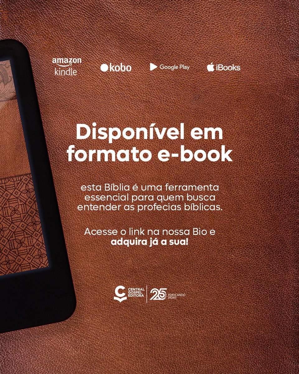 Conheça a profecia dos 'últimos dias' com a Bíblia de Estudo Escatológica Tim LaHaye.

Com comentários especializados e disponível em formato e-book, é sua ferramenta essencial para entender as profecias bíblicas. Acesse o link na nossa Bio e adquira já a sua! 📘🔍