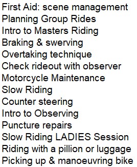 Cobweb day activities confirmed. Here's what to expect on the day with a number of these being repeated throughout the day. It's going to be another first-class event! #iamroadsmart #LAMG #neverstoplearning