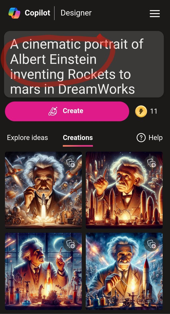 CaneCorsilover's tweet image. Hey @elonmusk  I think maybe a 
DALL-3 is against people wanting to celebrate your Scientific accomplishments? 
@bing @NightcafeStudio allows total creativity ❤