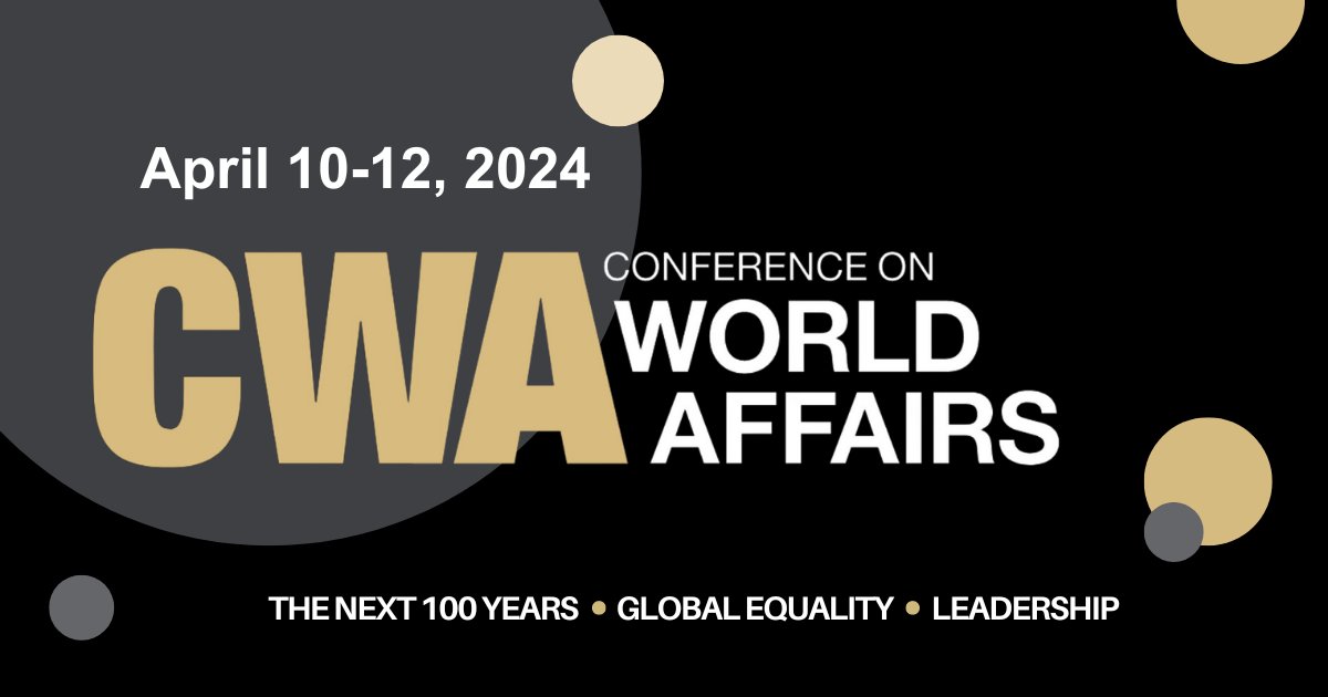 The CWA is officially underway, and we're thrilled to announce this year's themes: - The Next 100 Years - Global Equity - Leadership Join us from April 10 to 12 for the 76th University of Colorado Boulder Conference on World Affairs. Learn more 📷 bit.ly/4bBypOL