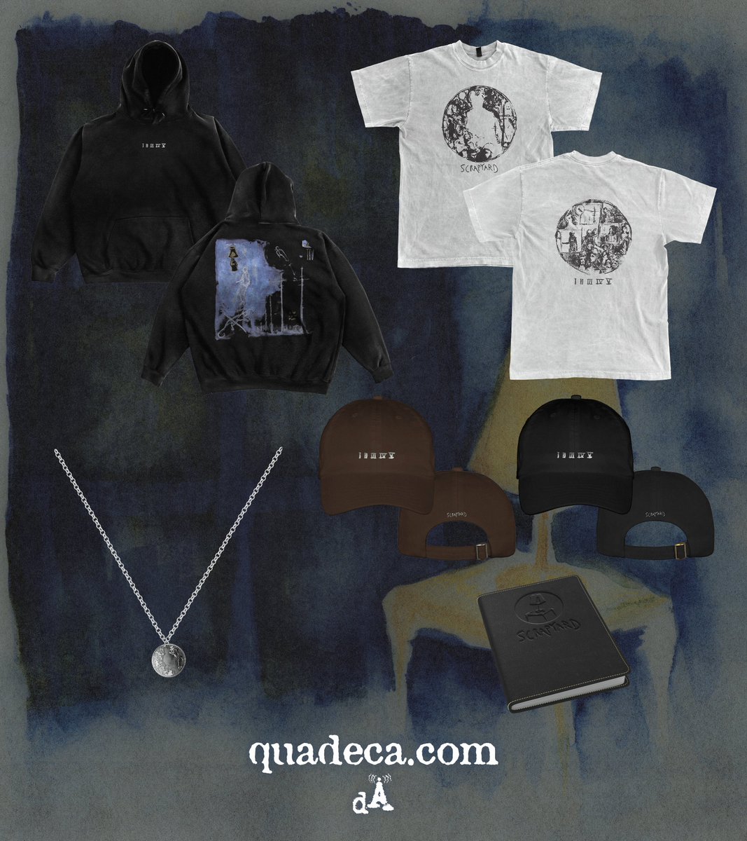 [ dA - 008 ] Quadeca - SCRAPYARD out now, via deadAir. deadAir presents: SCRAPYARD RELEASE SHOW. Los Angeles, with Jane Remover and Dazegxd. 3/14/2024 Tickets available now. Merchandise capsule is now available for preorder, on Quadeca's website. [ dA - 008 ] vinyl: May 2024.