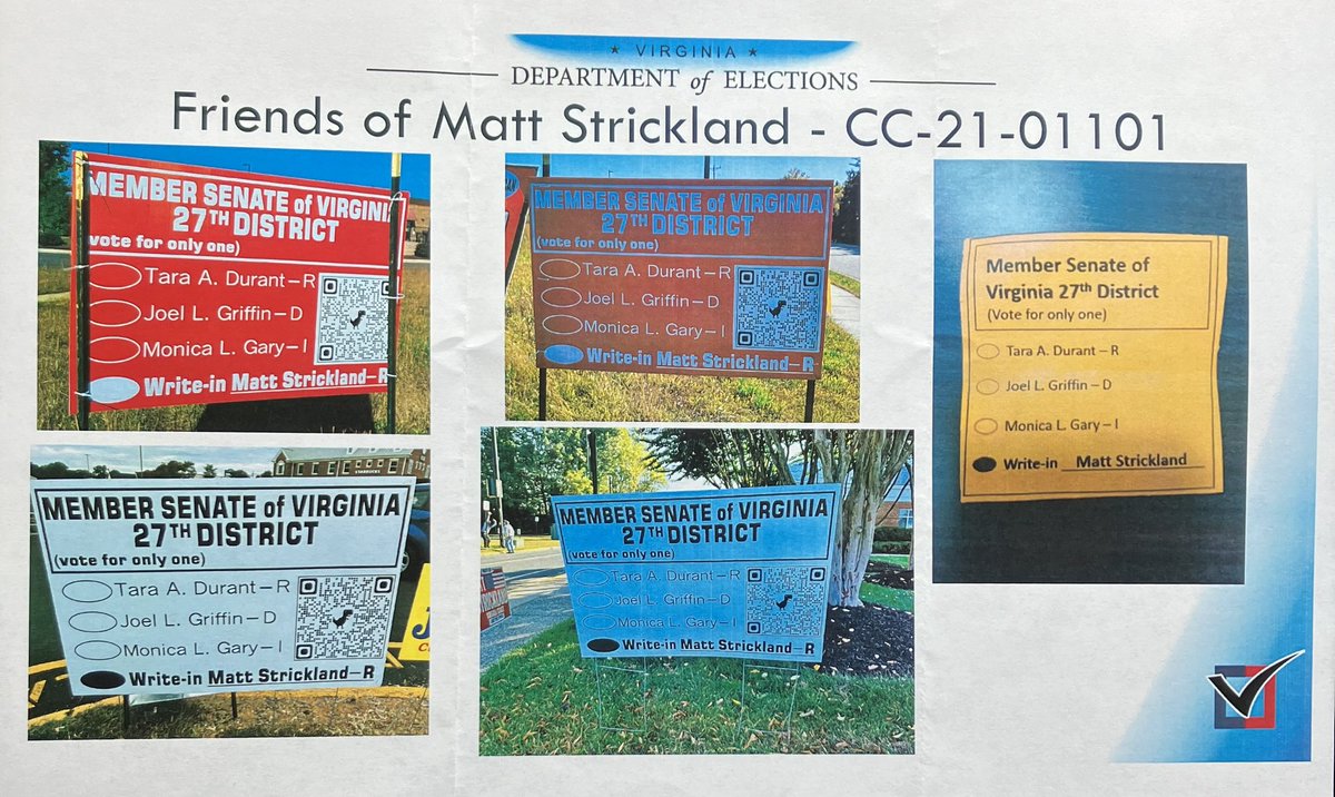 MattForVA's tweet photo. Check this bs out folks… The government is extorting me for $75k more.

First, they fined me six figures for not following Covid mandates at my restaurant. It also cost me six figures to fight.

I won.

I then ran for state senate after revealing the corruption in the Republican Party.

I called out every Republican in Virginia for their corruption as I campaigned - including Glenn Younkin @GovernorVA.

I called them out for speaking out against covid mandates on the campaign trail, then when they won, continuing to prosecute me for not following those mandates.

Youngkin and the rest of the establishment threw over $1M in my opponent’s campaign to spread lies about me saying I was in favor of transgender bs in schools.

Straight lies - but it worked - I lost.

My supporters saw the corrupt campaign of my opponent full of lies and lobbyist money.

They said they could not support the corruption and won’t vote for my opponent in the general, so they started a write-in campaign for me.

Knowing the establishment would pull some bs like this - I didn’t put up one sign myself, handout any sample ballots, or participate in the write-in campaign.

Republicans in VA just introduced a bill because of it that says if you ran in a primary and lost, people are not allowed to write your name in for the general.

I repeat, REPUBLICANS are doing this.

Now, I just received this letter saying because citizens who are protected under the 1st Amendment posted signs to write me in, I’m being fined $75k.

They won’t stop… but, neither will I.