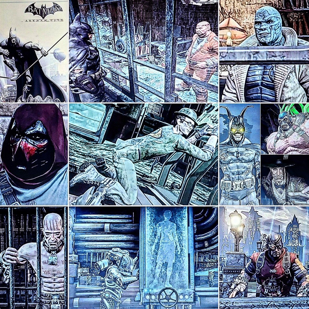 owikj's tweet image. Rewatched a walkthrough of the #sidemissions of #batmanarkhamcity 🦇

#batman #calendarman #hush #azrael #theriddler #riddlemethis #madhatter #bunnybatman #bane #victorzsasz #mrfreeze #norafries #deadshot #arkhamverse #dcentertainment #rocksteadystudios