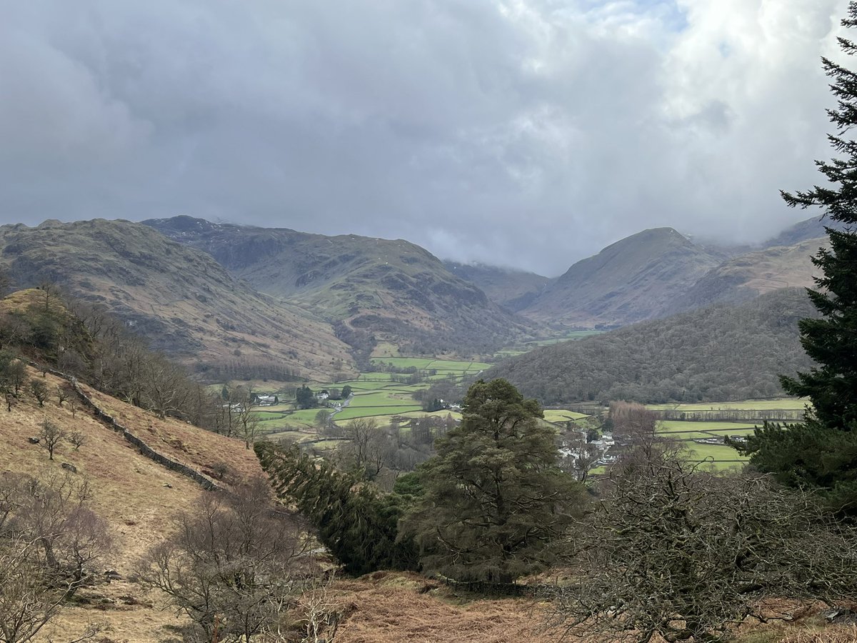 NorthernWalker1's tweet photo. Rosthwaite Round. About 5.25 miles at the bottom of Borrowdale. Visiting the hamlet of Watendlath 13/02/24. Small patches of snow visible on the highest peaks. #watendlath #rosthwaite #Borrowdale #docktarn #view #hillwalking #lakedistrict https://t.co/P6U6a3vVNb
