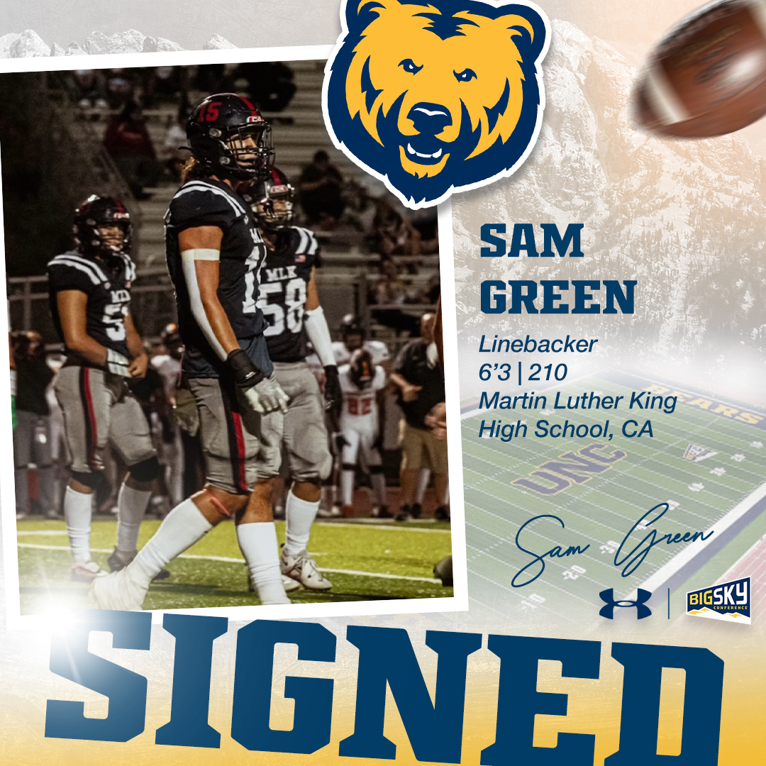 ✍️ Let's welcome Sam Green to the program 🏈

Height: 6-3
Weight: 210
High School: Martin Luther King (Calif.)
Highlights: loom.ly/jD2ZCfY

#GetUpGreeley x #NSD24