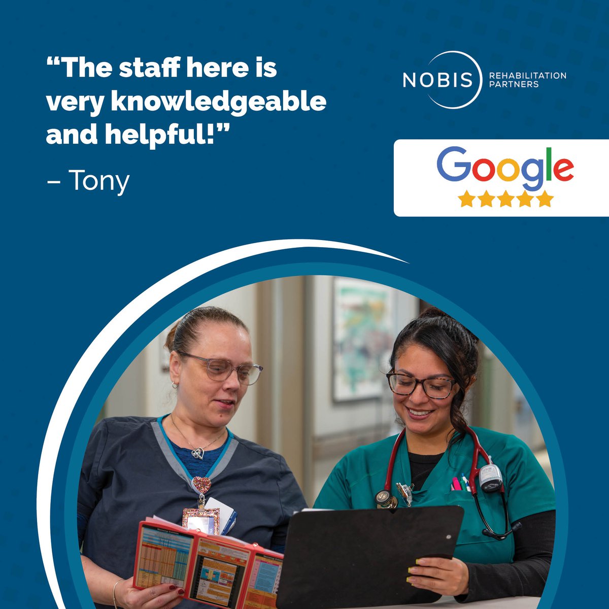 NobisRehab's tweet photo. Milwaukee Rehabilitation Hospital received a 5-star review on Google from Tony. Our hospital teams strive to be experts in top-quality medical rehab therapies and provide excellent patient care in all the communities we serve. Find a location near you: https://t.co/qCrWY520dx https://t.co/r9fLJp7XHT