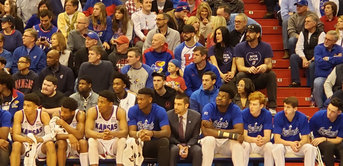 Maybe I should have realized good news was 🤞 on its way when I saw this picture in my 'this day' photos, taken 5 years ago wearing the @kualumni Heart Shirt!  Just know you have the thoughts and prayers of Jayhawk Nation! Rock Chalk! Can't wait until you're back in AFH! 🙏❤️💙