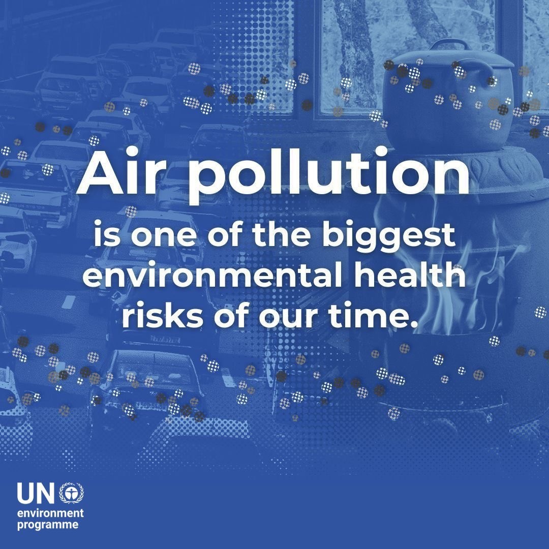 UN's tweet photo. Clean air is a human right.
Yet, air pollution represents a significant global public health emergency - one that is entirely preventable.
@UNEP explains how everyone can take transformative action to #BeatAirPollution: https://t.co/OnK19RlzzC https://t.co/ytZgqdsKVE