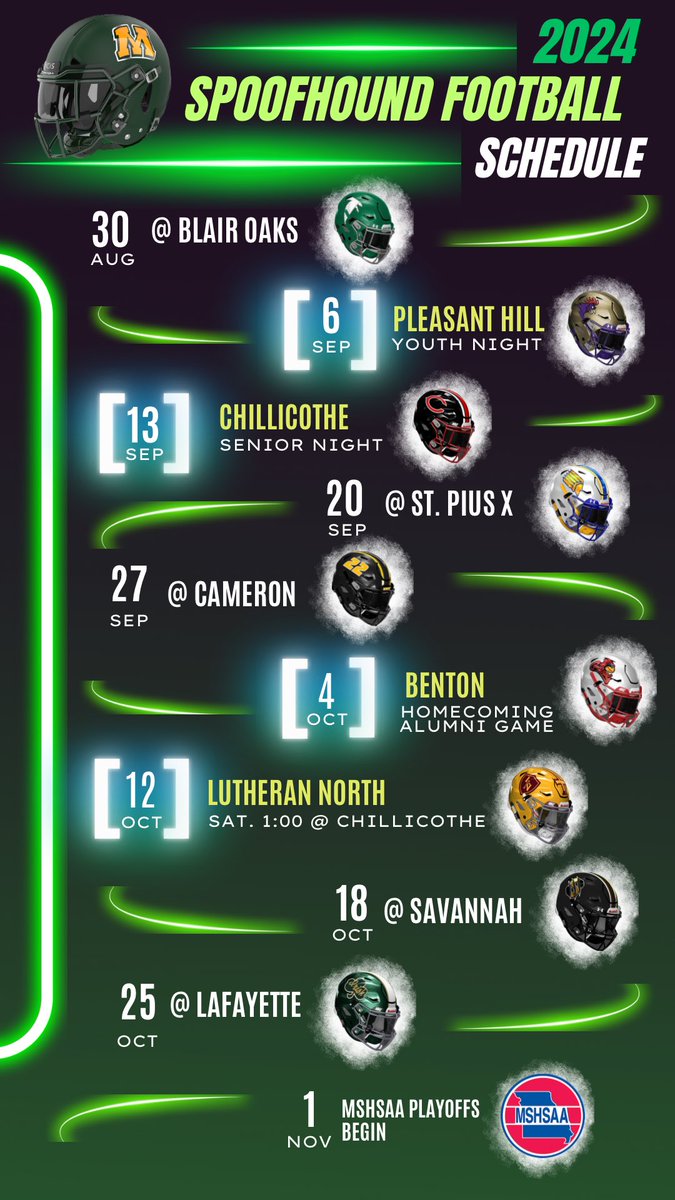 SpoofhoundFoot1's tweet photo. 28 weeks from today.  Excited for another challenging schedule this season.  Set your calendars now.  #SpoofhoundPride https://t.co/fzwBTy8ZeP