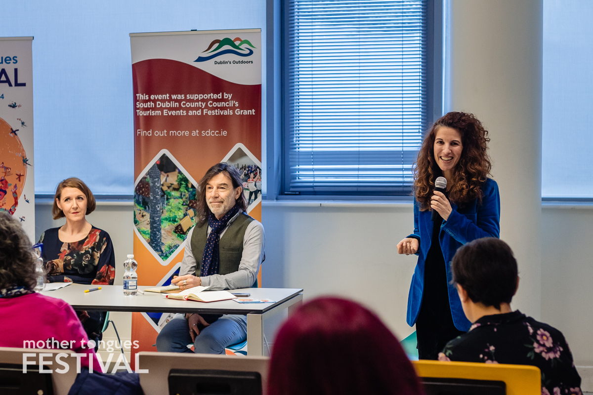 MotherTonguesIE's tweet photo. The #MTFest24 kicked off with the incredible panel discussion that @TCDdublin’s School of Education organised and the stimulating workshop led by Miriam Stewart.  Watch it back 👇 
https://t.co/VibZmCXvh6
@artscouncilireland @sdcc_arts @infouex #RTESupportingtheArts https://t.co/4rIItszniN