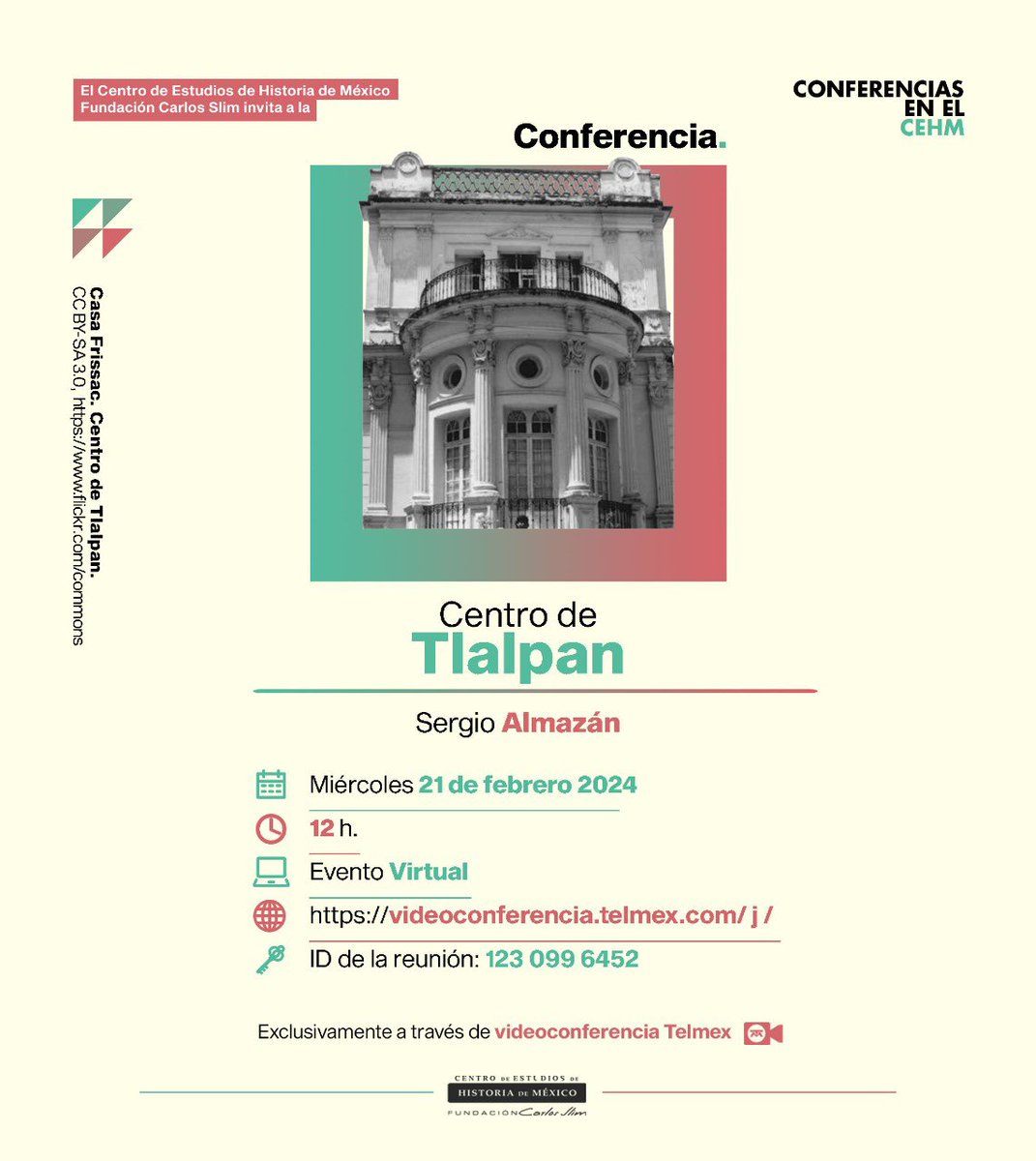 ¡No te pierdas la conferencia "Centro de Tlalpan" dictada por Sergio Almazan! 🏛️ Descubre más sobre esta zona al sur de CDMX.
👉🏼Consulta el horario en la imagen adjunta.