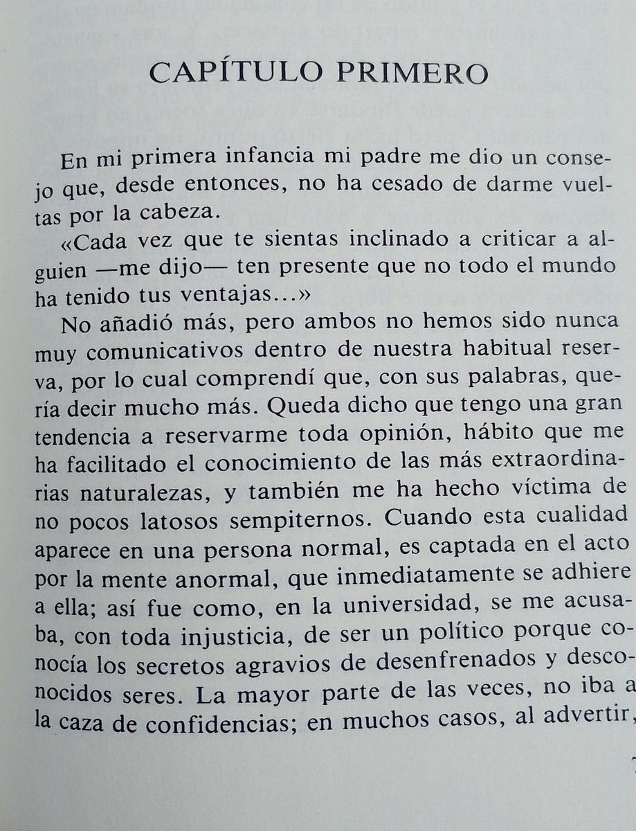 davidpadillacor's tweet photo. "En mi primera infancia mi padre me dio un consejo que, desde entonces, no ha cesado de darme vueltas por la cabeza.
<<Cada que te sientas inclinado a criticar a alguien -me dijo- ten presente que no todo el mundo ha tenido tus ventajas...>>" https://t.co/CtCnDIEaDA