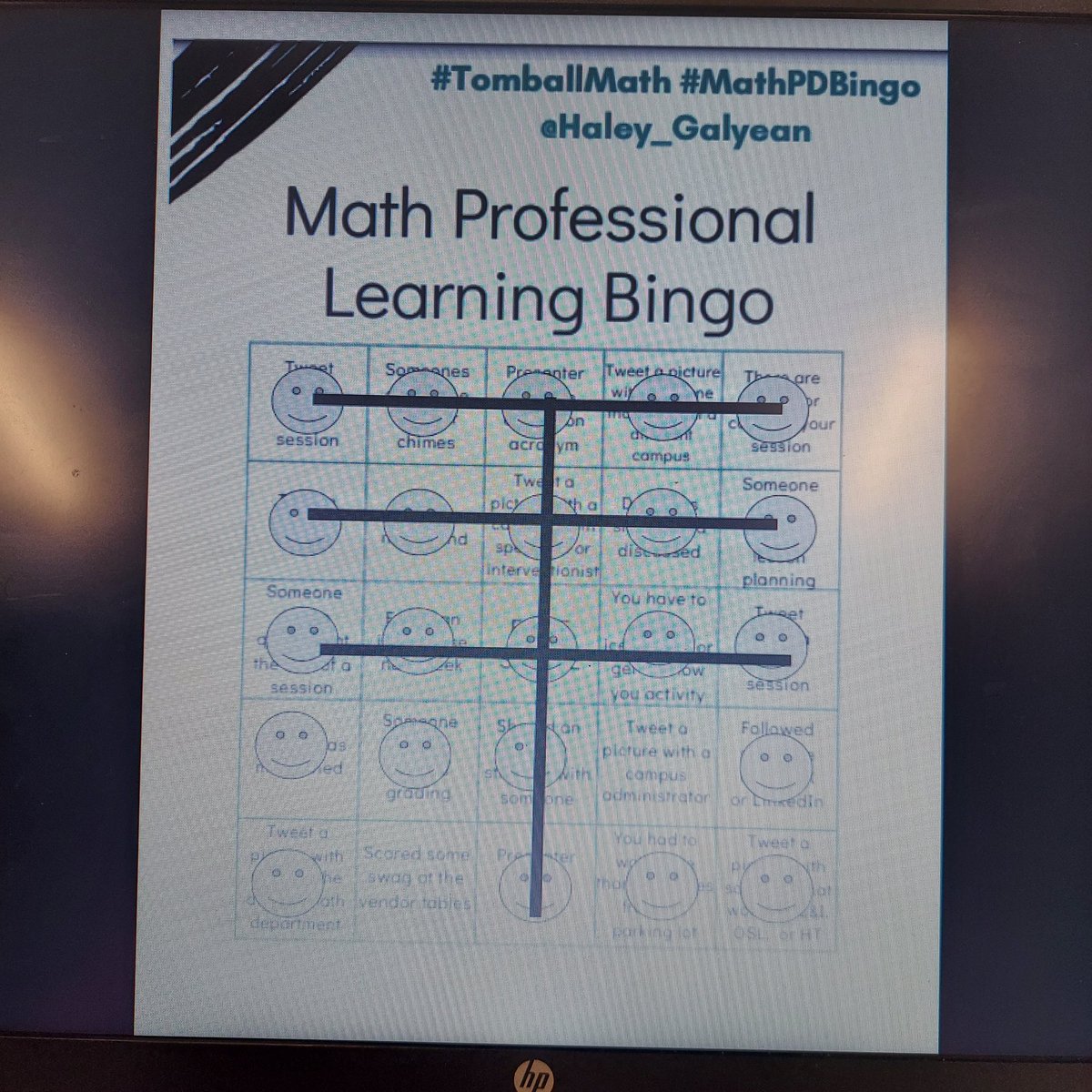 POelschlegel's tweet photo. BINGO! Great day of learning today. #TomballMath #MathPDBingo
@haley_galyean https://t.co/MqfC0rNmO8