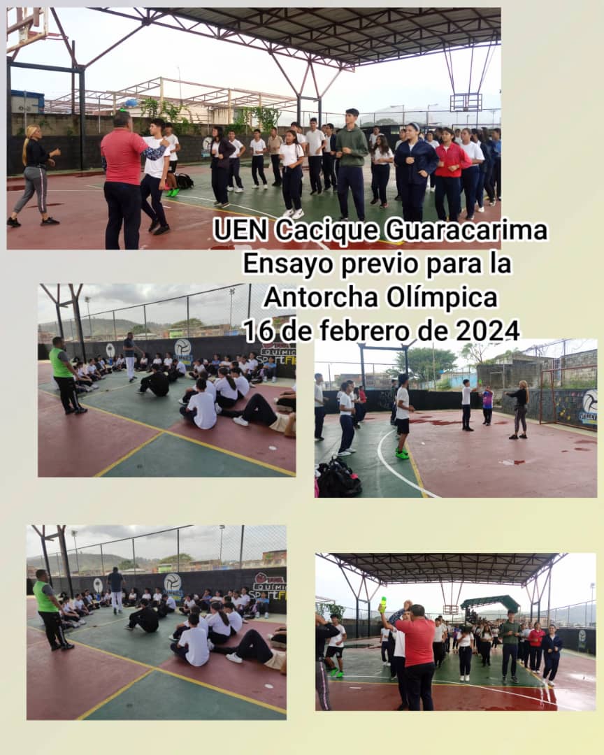 #16Feb UEN Cacique Guaracarima en Ensayo rumbo a la Antorcha Olímpica #VivaVenezuela .<a href="/NicolasMaduro/">Nicolás Maduro</a> .<a href="/_LaAvanzadora/">Yelitze Santaella</a> .<a href="/juancarlospsuv/">Juan Carlos Sanchez</a> .<a href="/d_kaciusyti/">Redes sociales en Vanguardia</a> .@MPPEDUCACION .<a href="/02benig/">Benigna Aranguren</a> .<a href="/GustavoAgelbis/">Gustavo Agelbis</a>