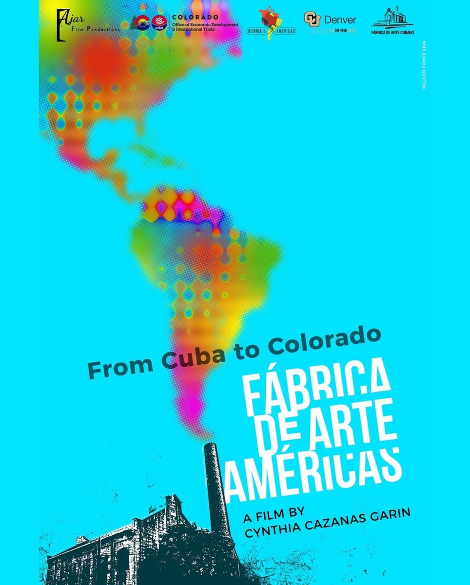 Happening tonight! The airing of the documentary film “Fábrica de Arte Américas” on Rocky Mountain PBS this Friday, February 16th at 9:30 PM MST. Directed and produced by Cynthia Cazanas Garin. #fabricadearteamericas #fabricadeartecubano #documentaryfilm #pbs #filmpremiere