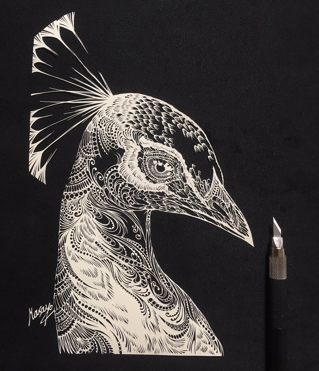 最近切り絵の画像があげられてないので過去作を #切り絵 」切り 最近切り絵の画像があげられてないので過去作を #切り絵 」切り