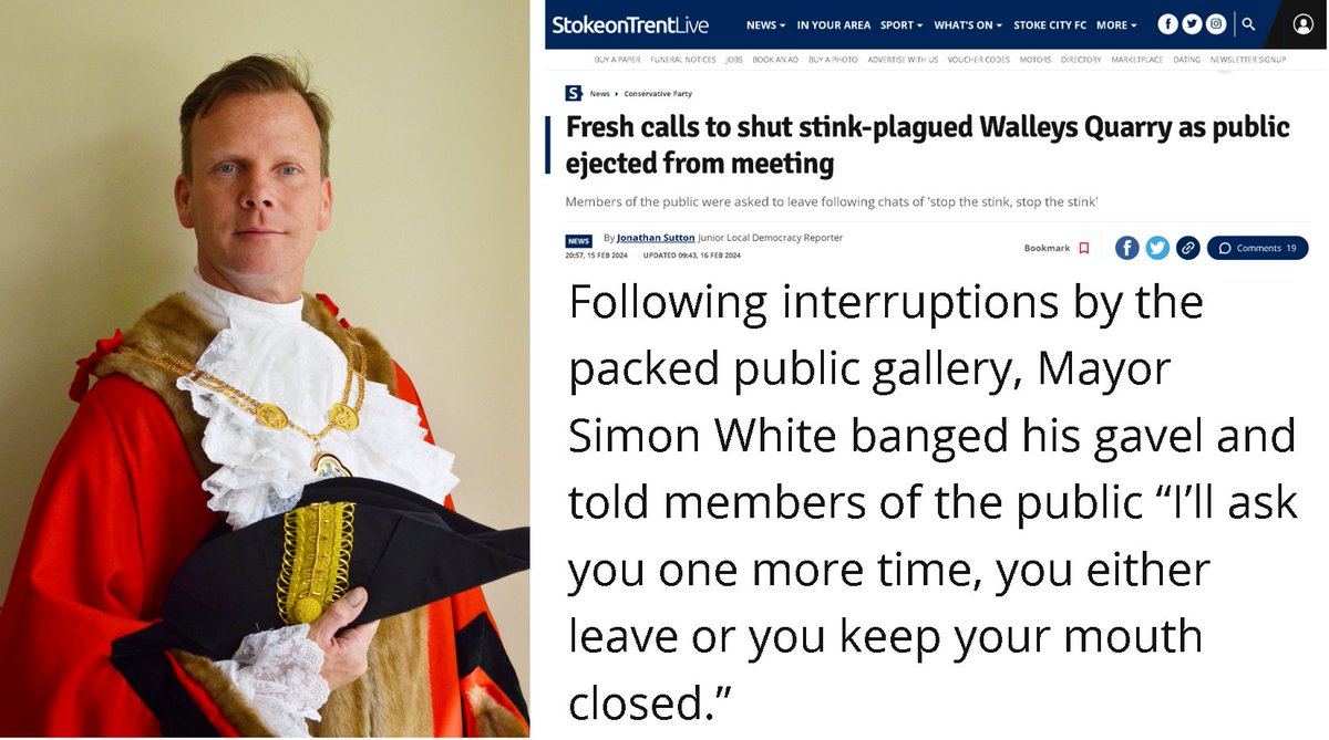 Desperate members of the public let down by their local council and MP were told to 'Keep your mouth closed' by the Mayor. 
I bet you can't guess what party Mayor Simon White is from?
#ToriesOut589 #ToriesDestroyingOurCountry #GeneralElectionlNow #StoptheStink