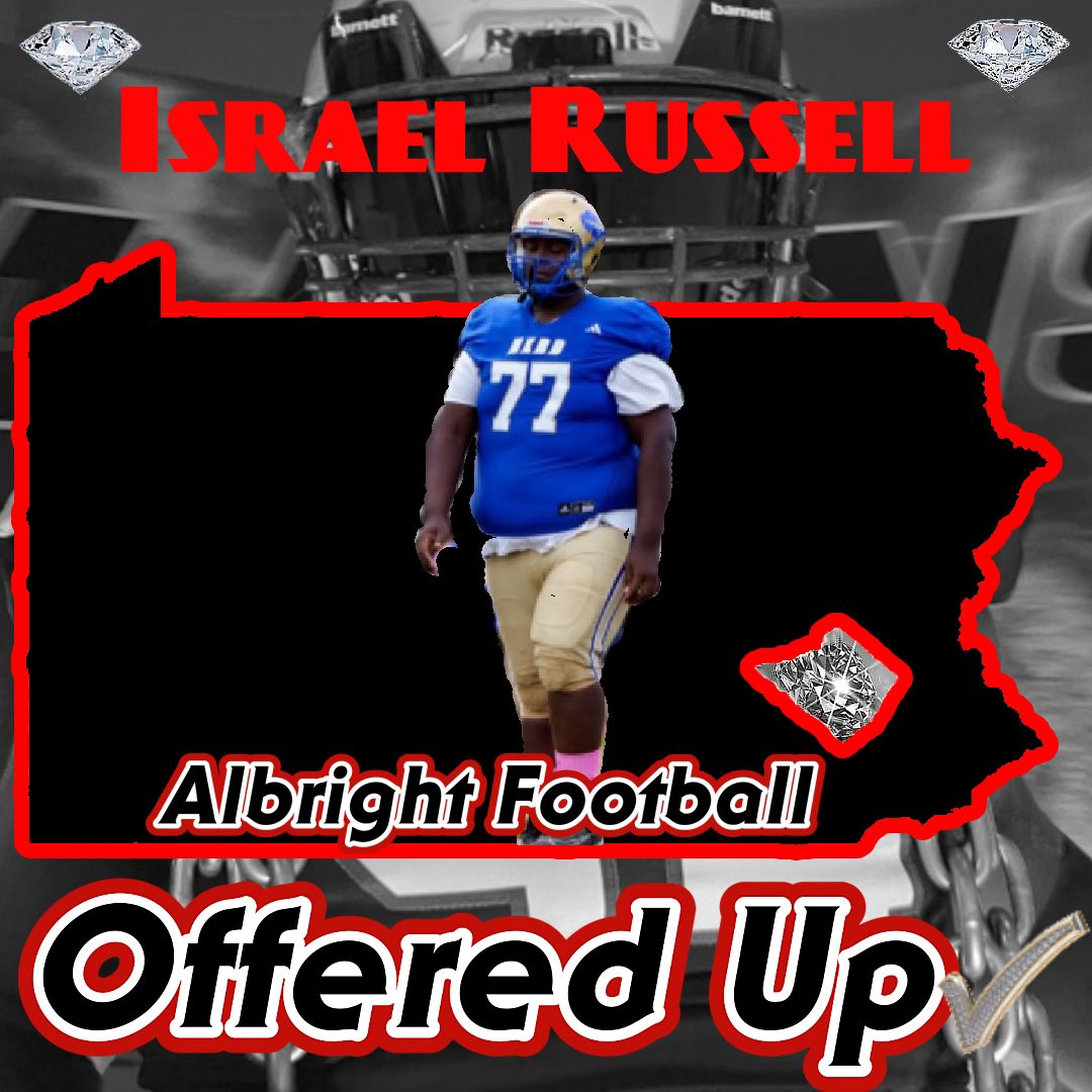 IsraelRussell77's tweet photo. #AGTG Blessed to receive an Official Offer to @Albright_FBall ! Thank you @CoachWeaverAC For the Hospitality https://t.co/SpGuPggPOk