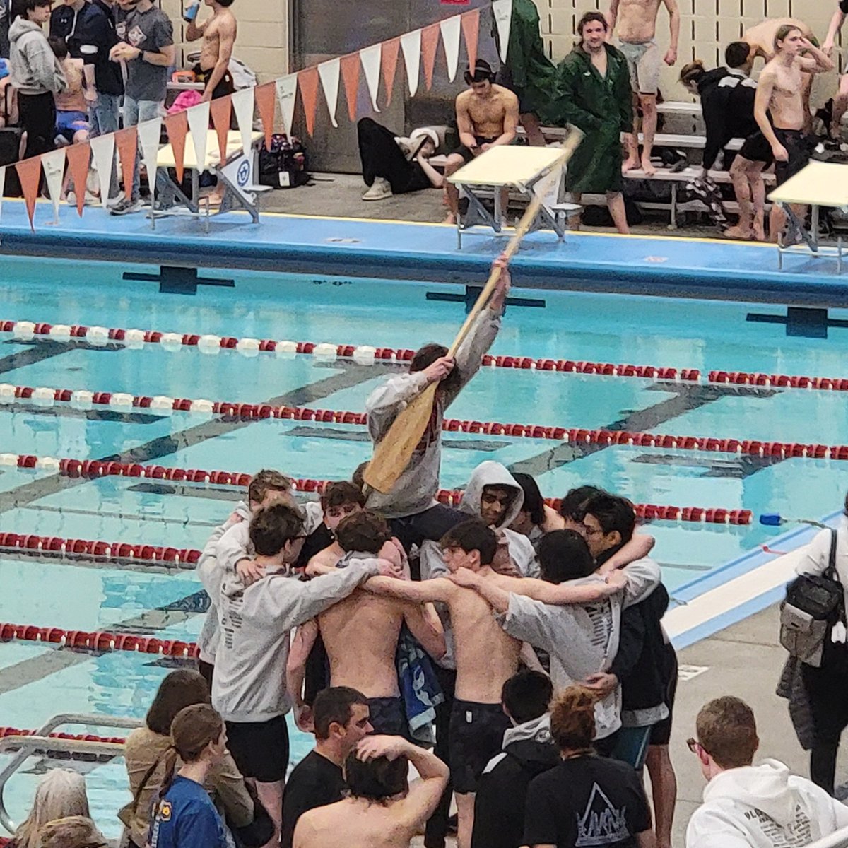 Row the boat! KSHSAA Men's Swim & Dive 6A starts now!! LET'S GO!! @BVW_BSwim_Dive #swimming #kansas #kshsaa @capfed