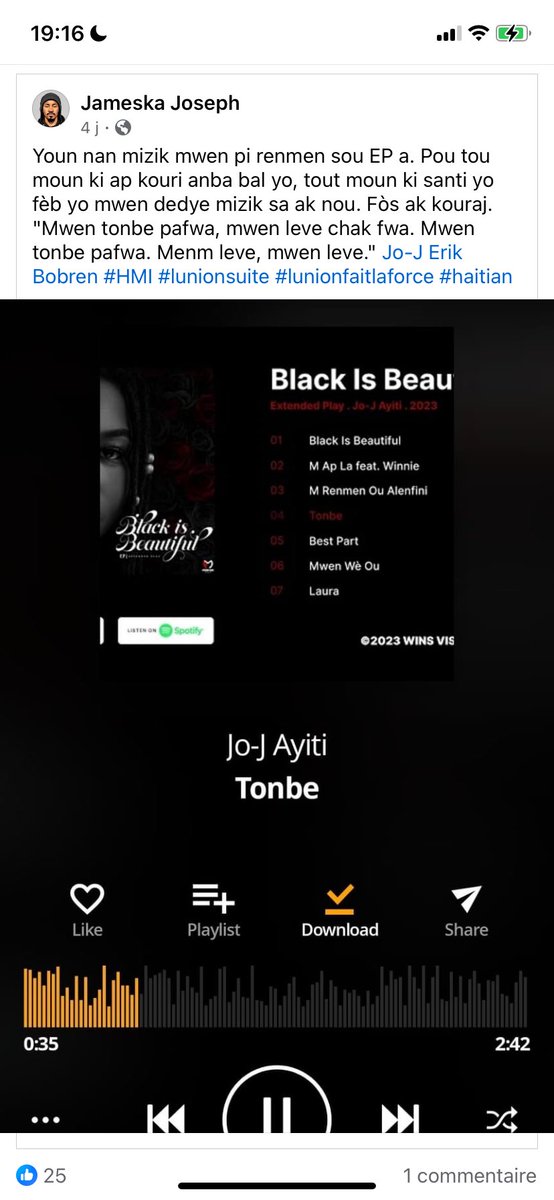 RoodElMaestro's tweet photo. 🌚🌚Anyen pa Chanje #Tonbe Se Pi Gwo Mizik Sou EP #BIB
@JoJAyiti chanteeee😍😍😍😍 https://t.co/HjA57OGvQg