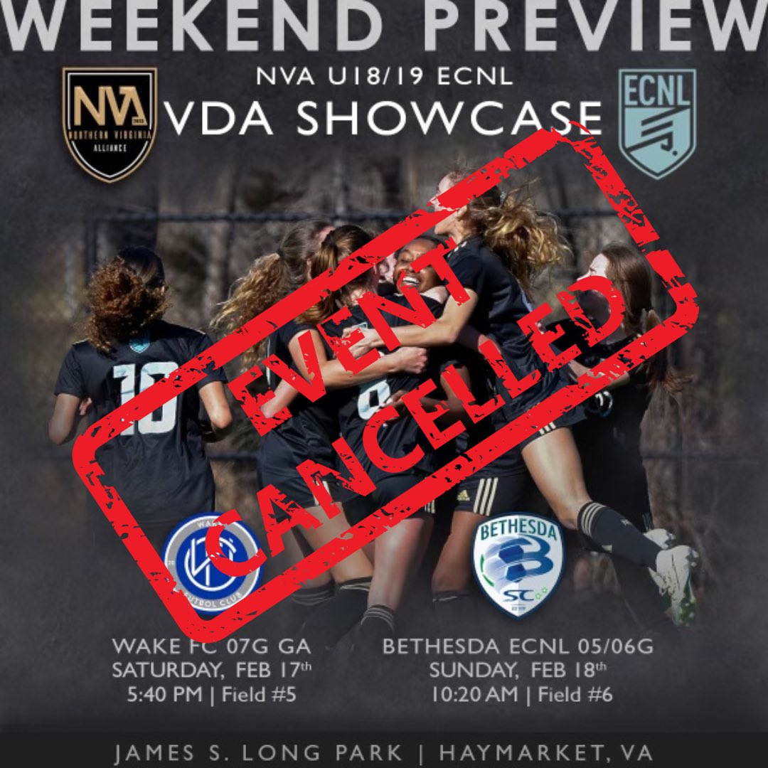 We are sad to say that this weekend’s VDA Showcase has been cancelled due to the forecasted inclement weather.  Stay safe and warm everyone!  ❄️