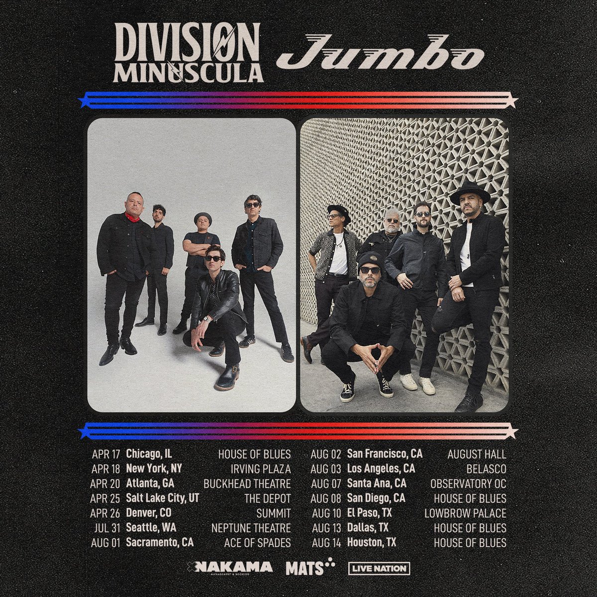 We are very glad to announce that we are back to the US to celebrate the 25th years of Jumbo. Along with our dear friends from @DivisionOficial Tickets are available the 22nd of february 10:00 local See you there! #Jumbo25