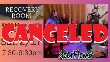 RafaelCorral13's tweet image. .@SourFlower_band Show tomorrow @ #TheRecoveryRoom is CANCELED due to illness. 

(Make-up date could be postponed to the following Saturday)